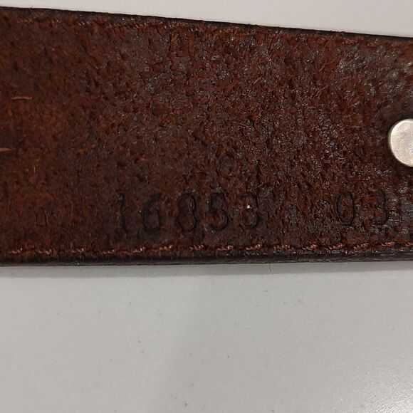 Latigo Brown Leather Belt with Silver Tone Accents Vintage Size 36 - Picture 5 of 11